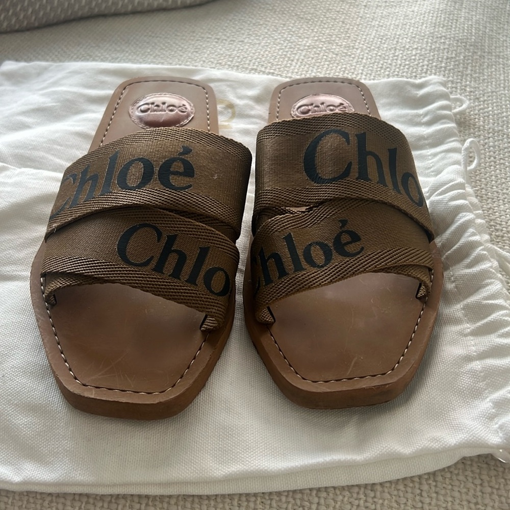 Chloe Woody Flat Mule